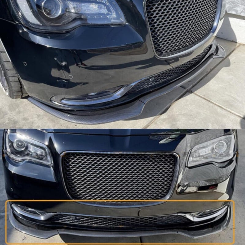 NeespoC Front Bumper Lip Splitter Spoiler Fit for Chrysler 300 C/S/Limited/Touring 2015-2023 Gloss Black 3pcs Accessories Air Chin Body Kit - Image 4